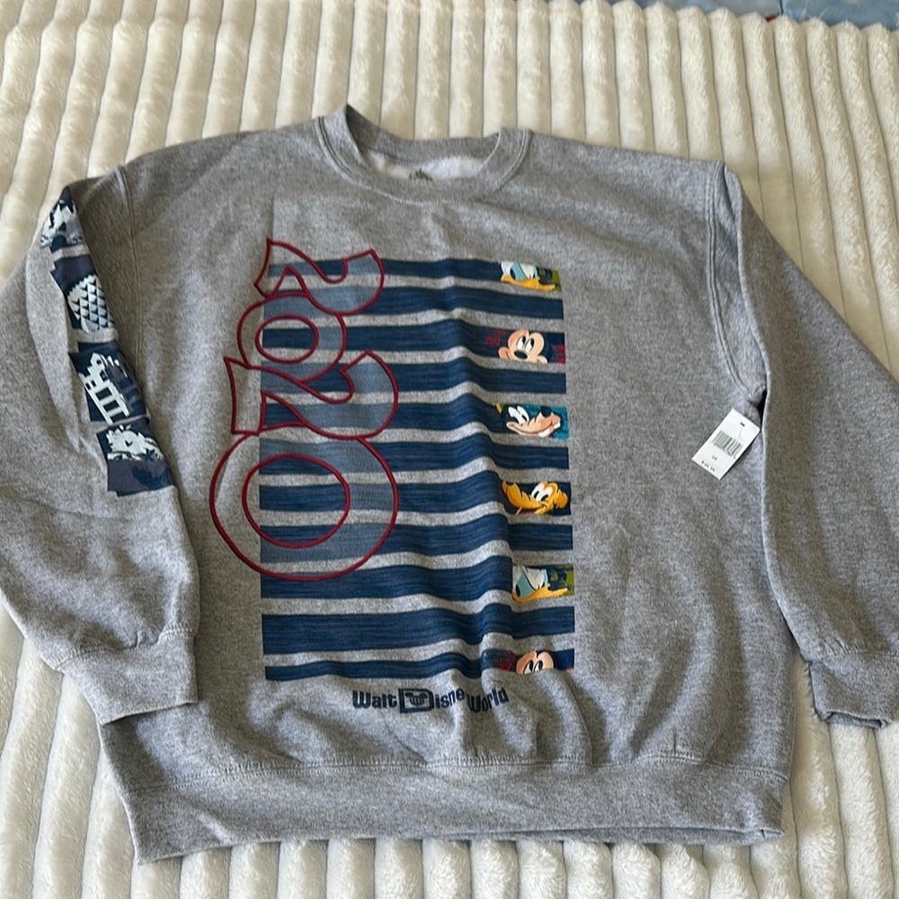 Walt Disney World Gray Crewneck NWT
